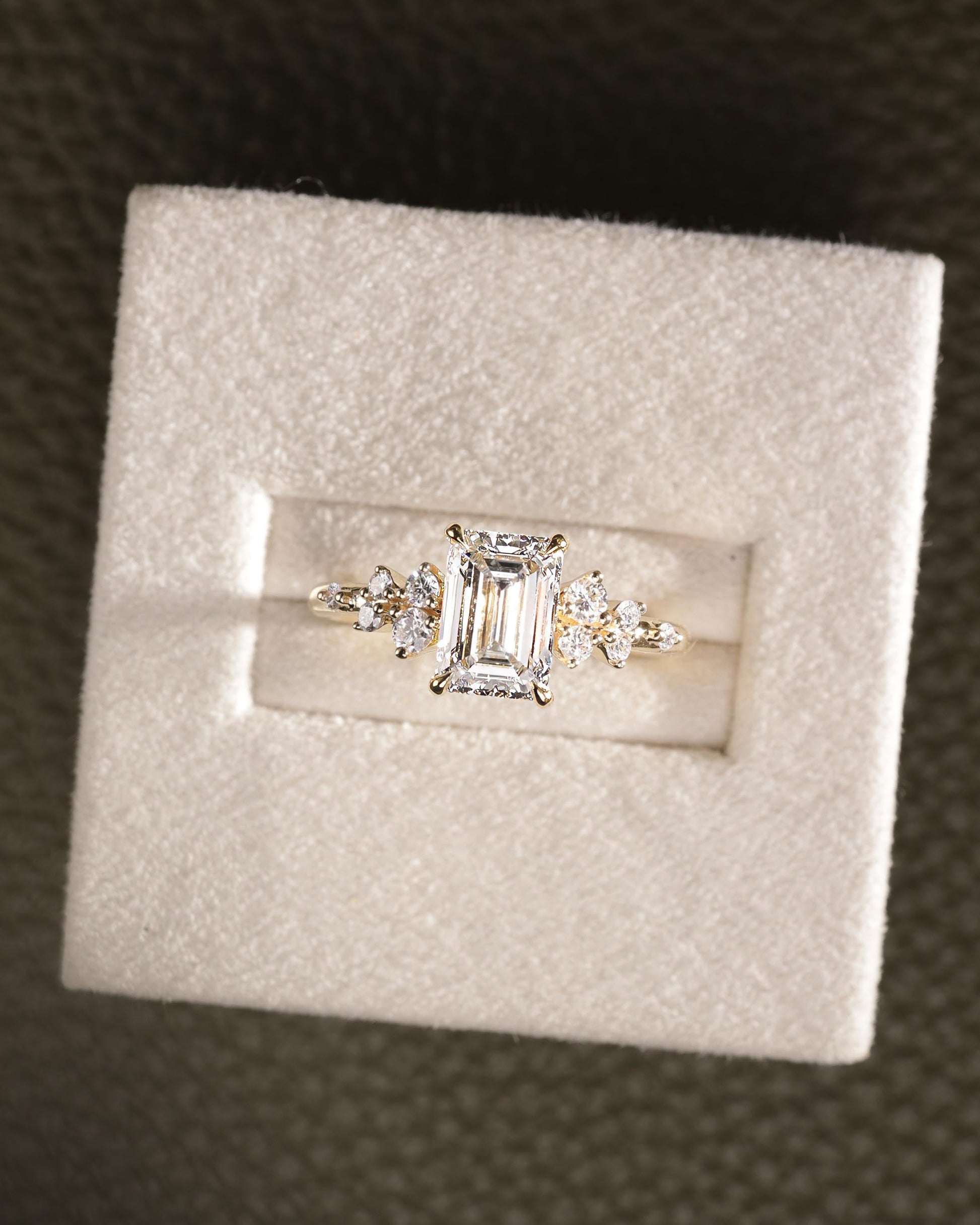 2 CT Asscher Lab Grown Diamond Solitaire Engagement Ring