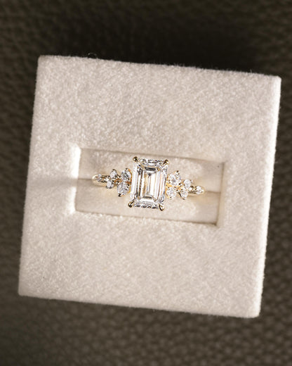 2 CT Asscher Lab Grown Diamond Solitaire Engagement Ring