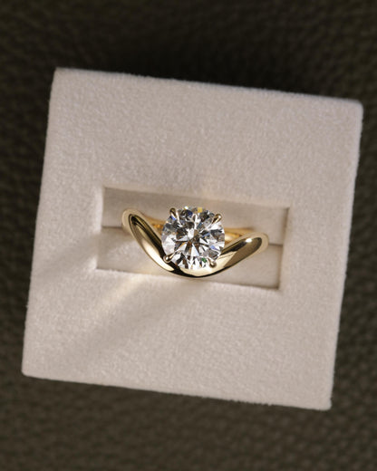 2 CT Asscher Lab Grown Diamond Solitaire Engagement Ring