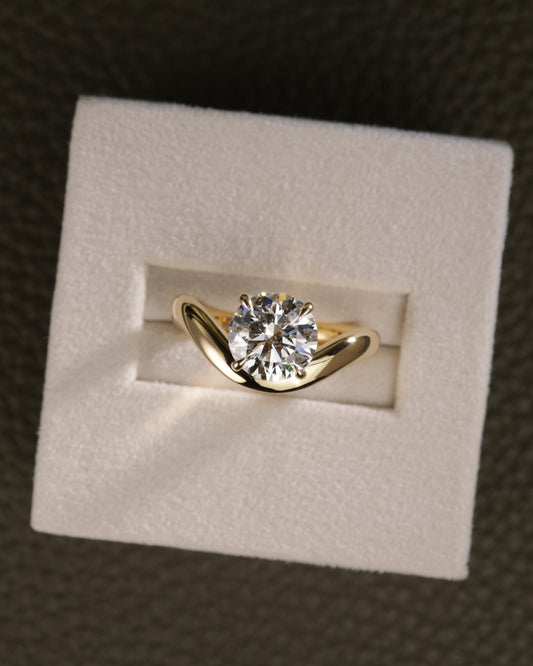 2 CT Asscher Lab Grown Diamond Solitaire Engagement Ring