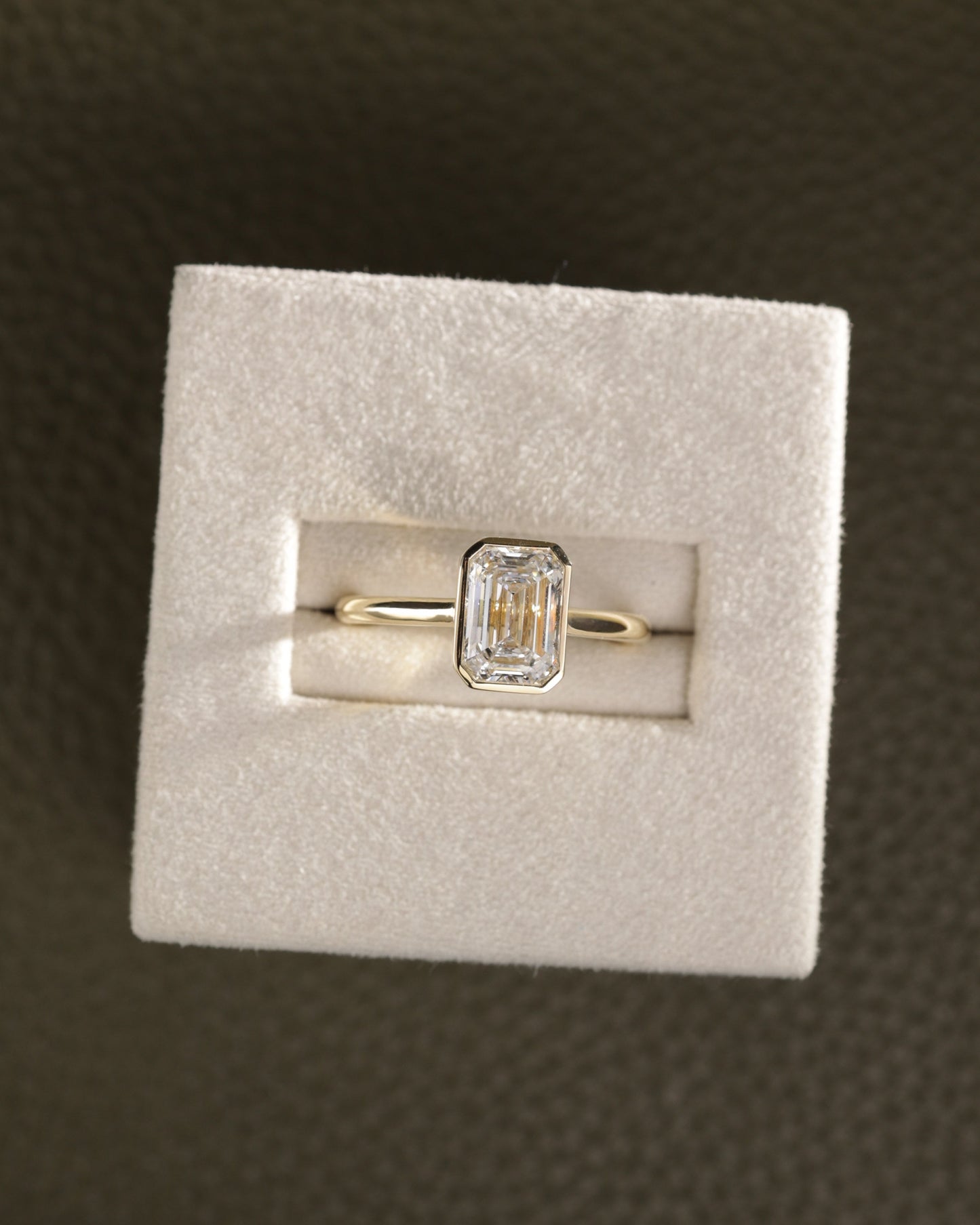 2 CT Asscher Lab Grown Diamond Solitaire Engagement Ring