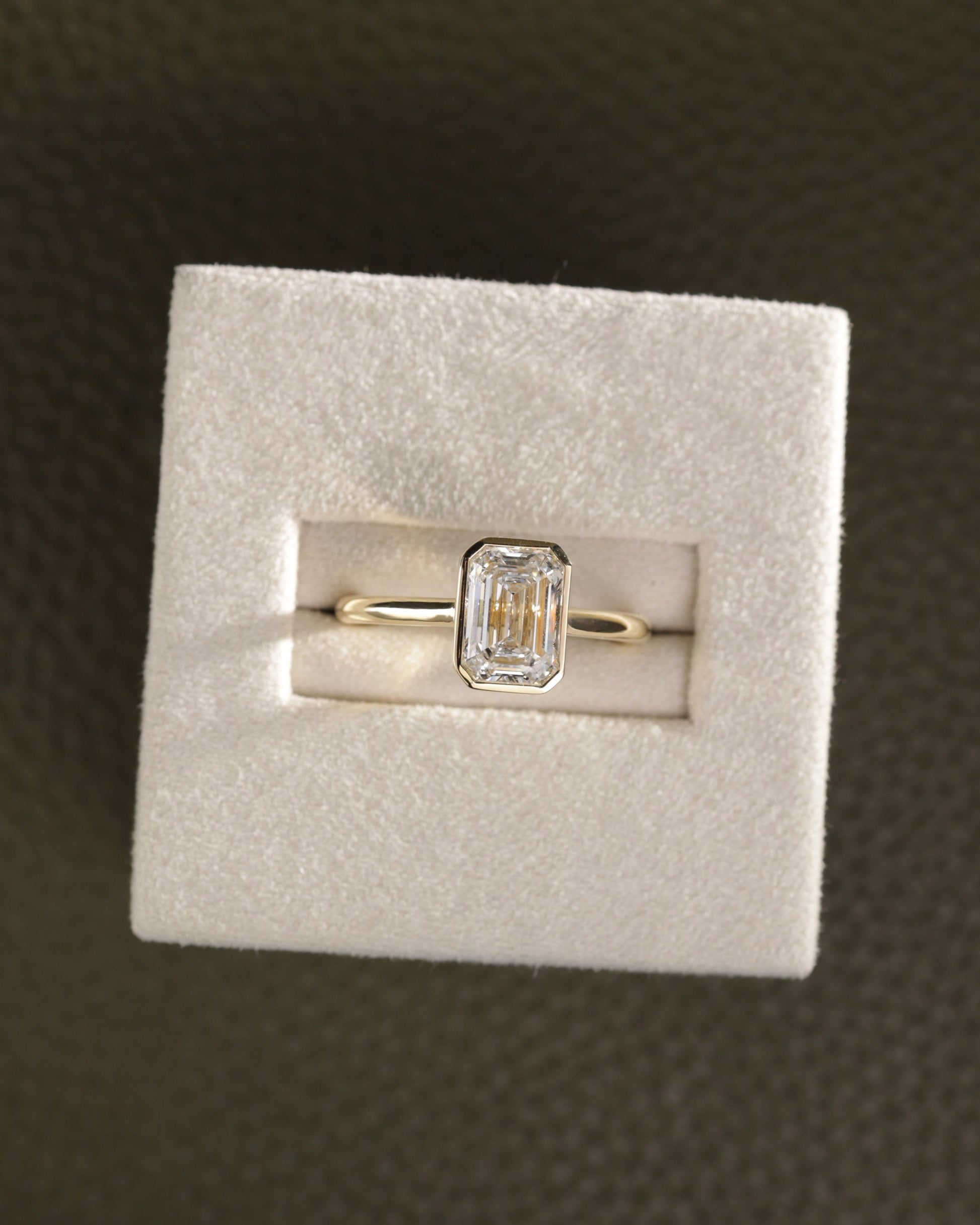 2 CT Asscher Lab Grown Diamond Solitaire Engagement Ring