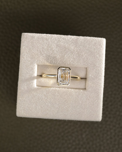 2 CT Asscher Lab Grown Diamond Solitaire Engagement Ring