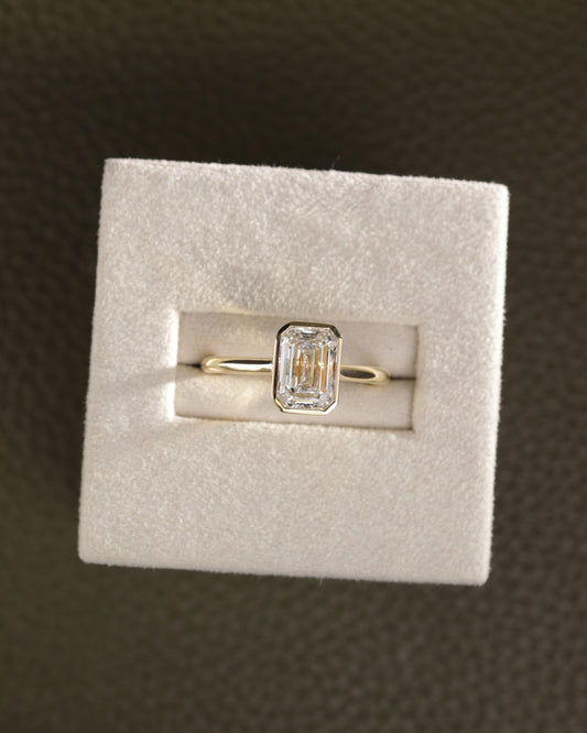 2 CT Asscher Lab Grown Diamond Solitaire Engagement Ring