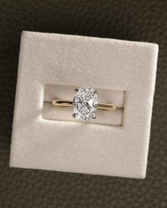 2 CT Asscher Lab Grown Diamond Solitaire Engagement Ring