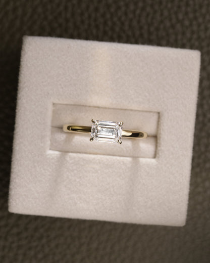2 CT Asscher Lab Grown Diamond Solitaire Engagement Ring
