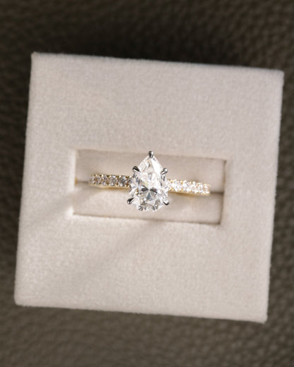 2 CT Asscher Lab Grown Diamond Solitaire Engagement Ring