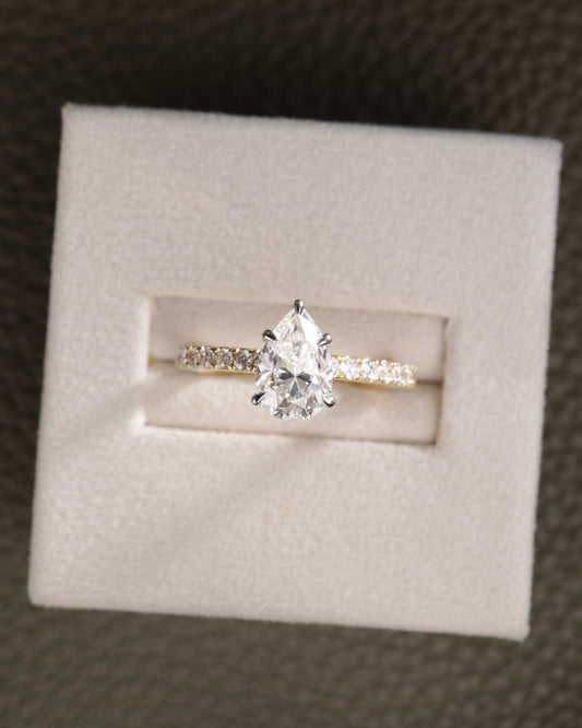 2 CT Asscher Lab Grown Diamond Solitaire Engagement Ring