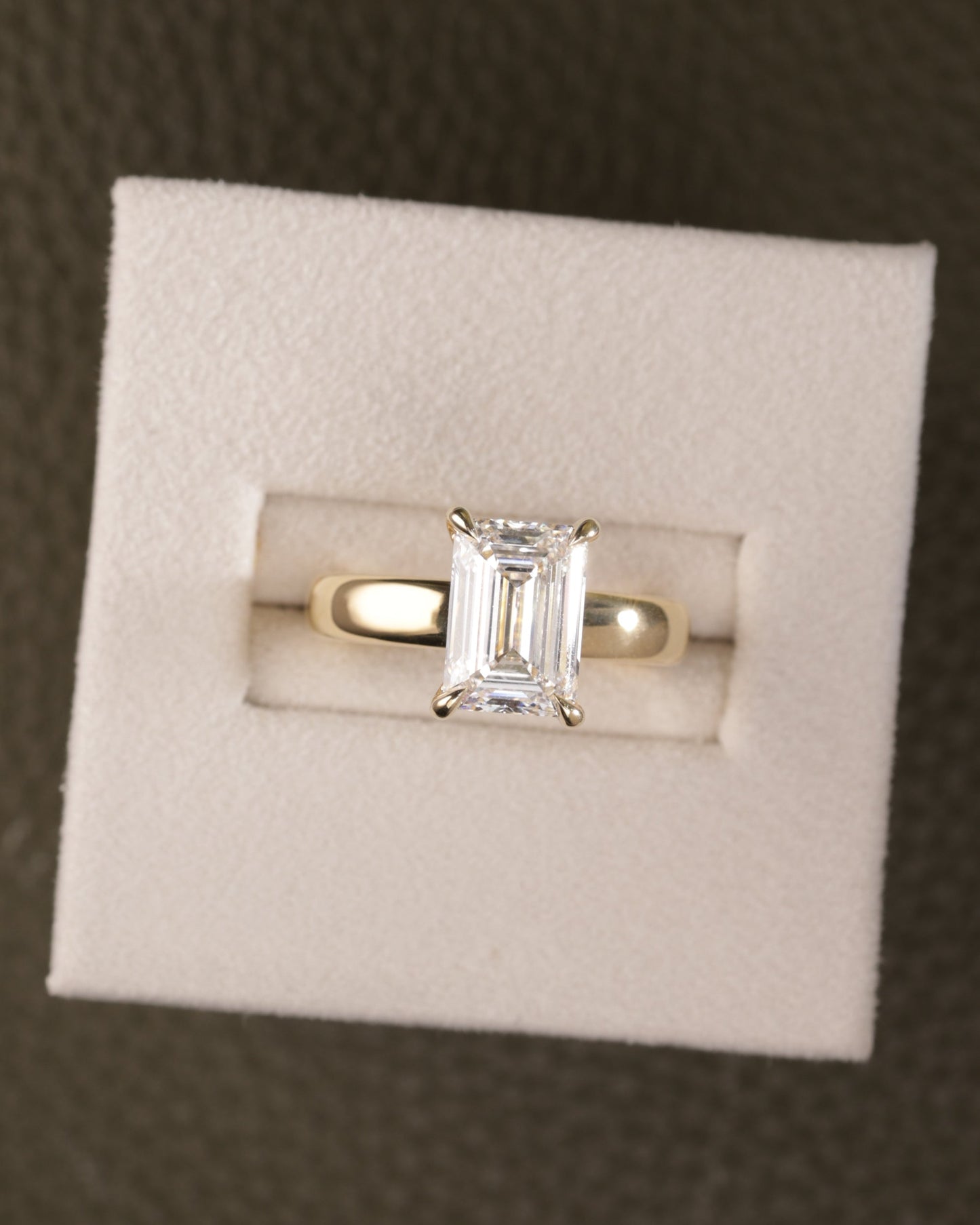2 CT Asscher Lab Grown Diamond Solitaire Engagement Ring