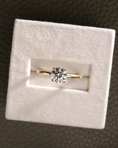 2 CT Asscher Lab Grown Diamond Solitaire Engagement Ring