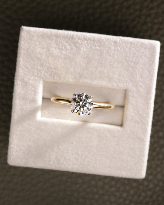 2 CT Asscher Lab Grown Diamond Solitaire Engagement Ring