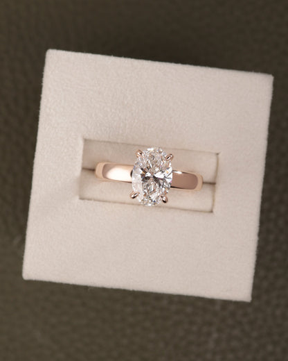 2 CT Asscher Lab Grown Diamond Solitaire Engagement Ring