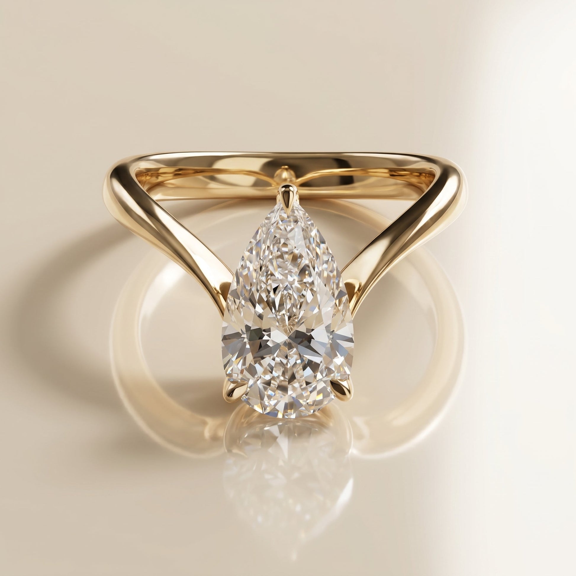 Oval Solitaire Engagement Ring – 2 CT Moissanite Diamond