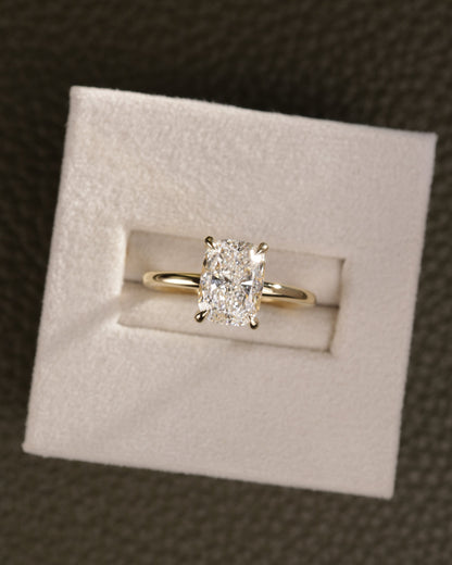 2 CT Asscher Lab Grown Diamond Solitaire Engagement Ring