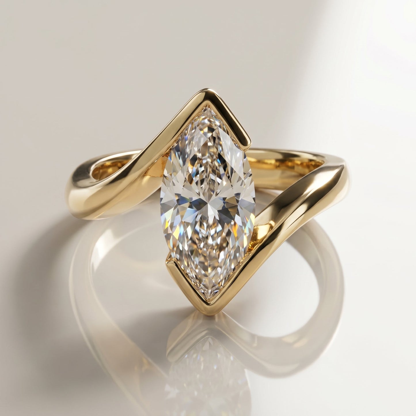 Oval Solitaire Engagement Ring – 2 CT Moissanite Diamond