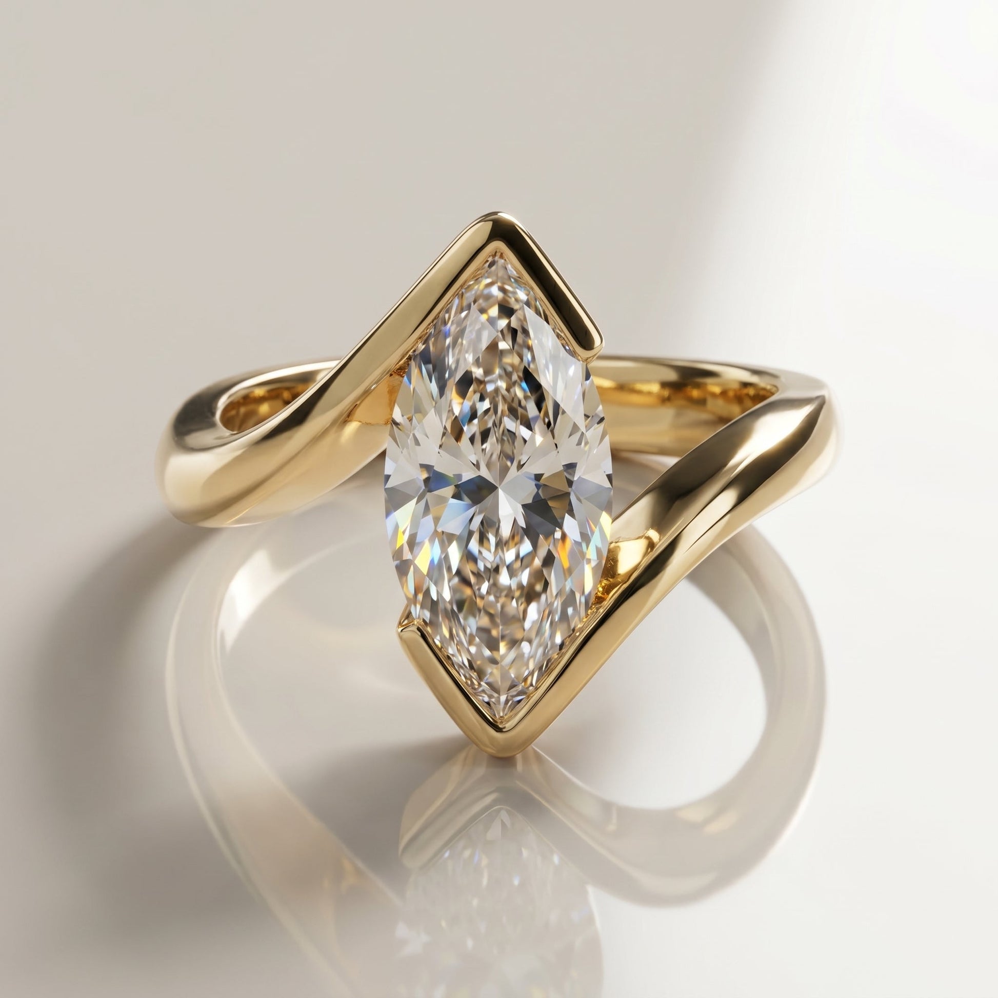 Oval Solitaire Engagement Ring – 2 CT Moissanite Diamond