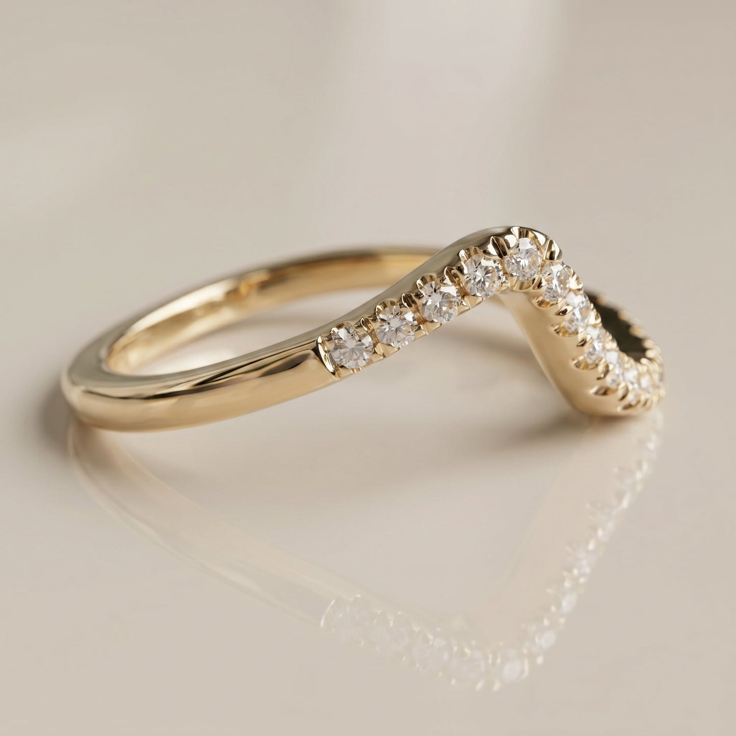 0.13 TCW Round Twisted Moissanite Wedding Band