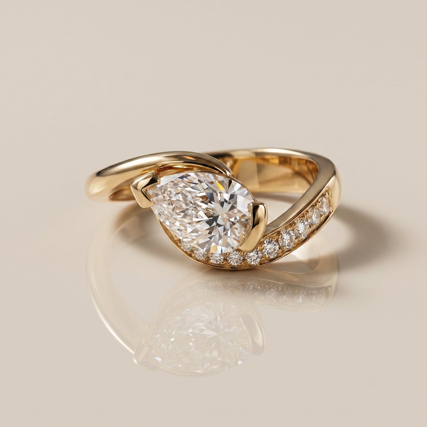 Oval Solitaire Engagement Ring – 2 CT Moissanite Diamond