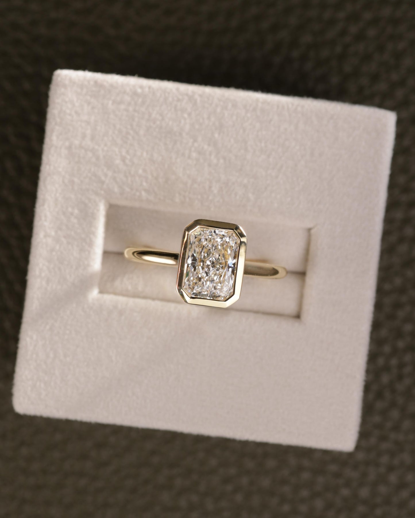 2 CT Asscher Lab Grown Diamond Solitaire Engagement Ring