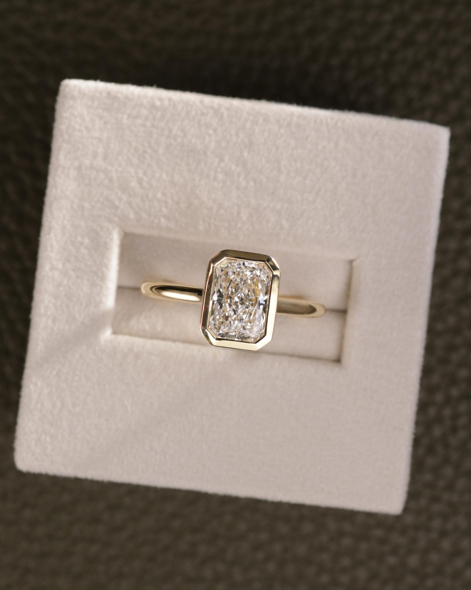 2 CT Asscher Lab Grown Diamond Solitaire Engagement Ring