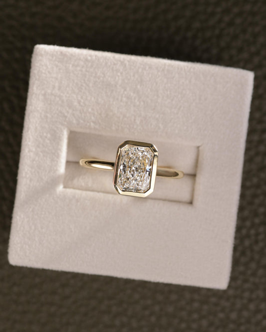 2 CT Asscher Lab Grown Diamond Solitaire Engagement Ring