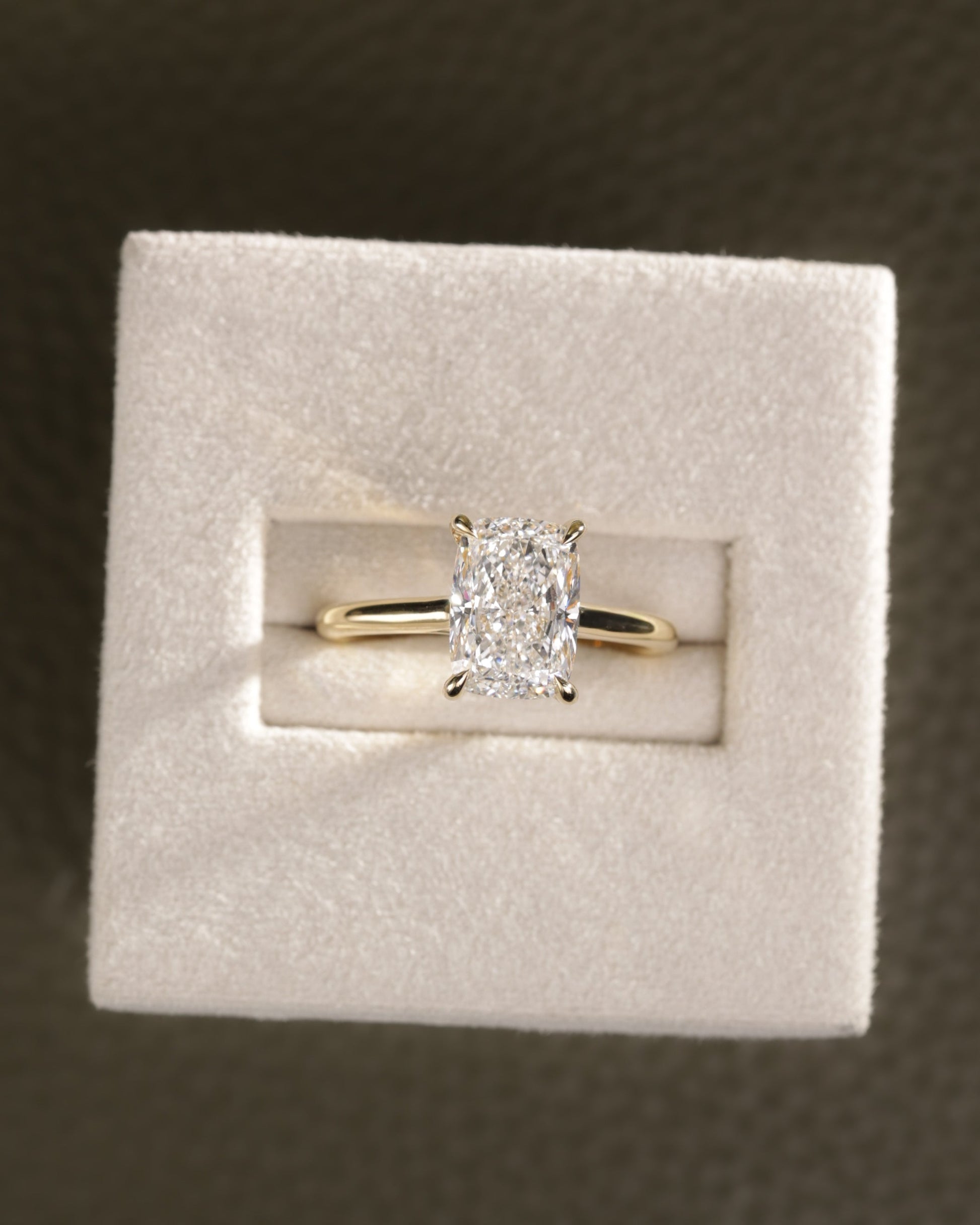 2 CT Asscher Lab Grown Diamond Solitaire Engagement Ring