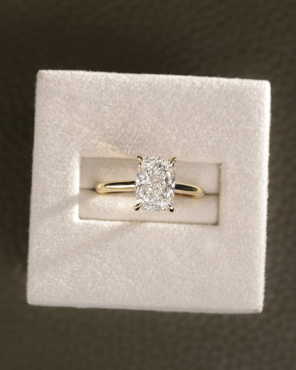 2 CT Asscher Lab Grown Diamond Solitaire Engagement Ring