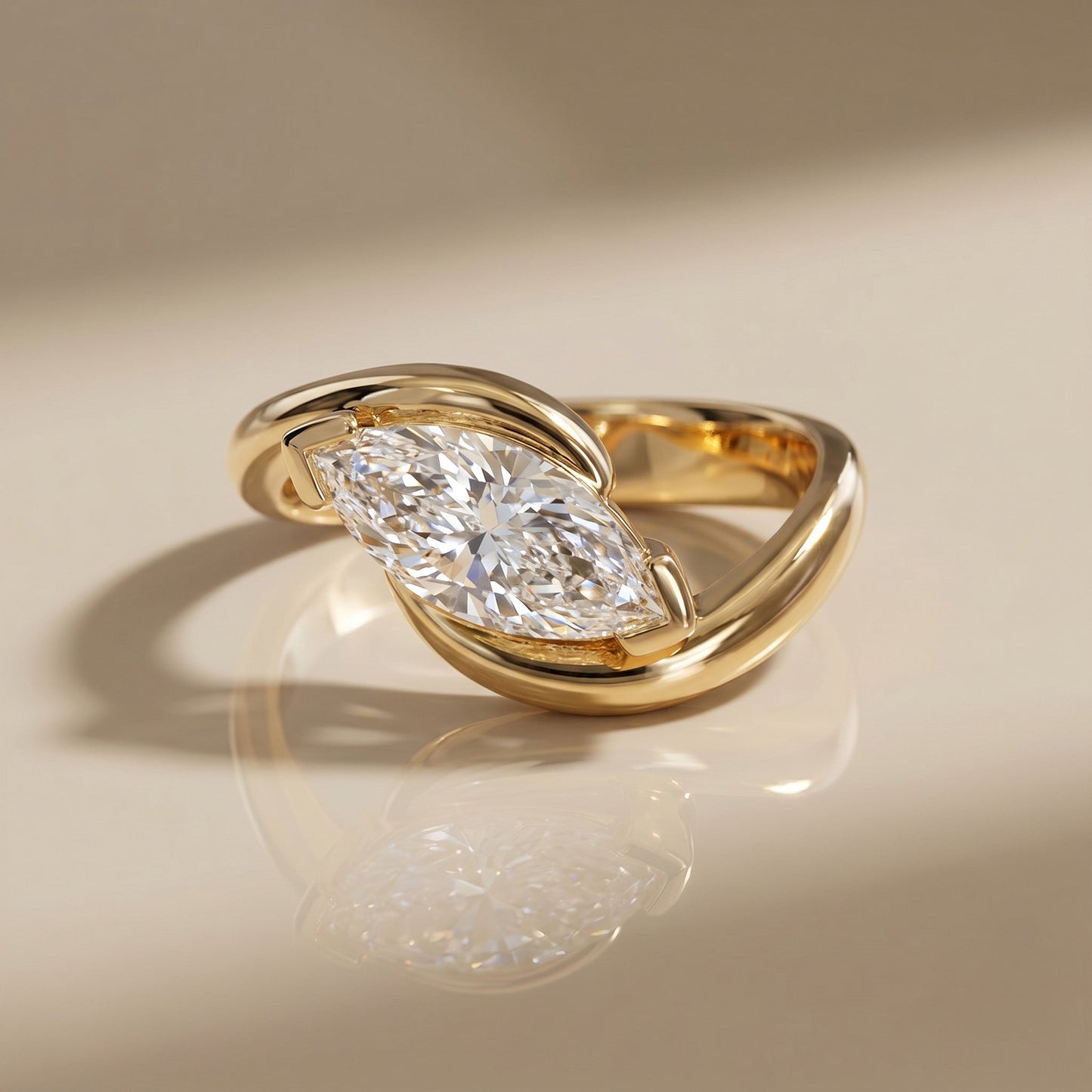 Oval Solitaire Engagement Ring – 2 CT Moissanite Diamond
