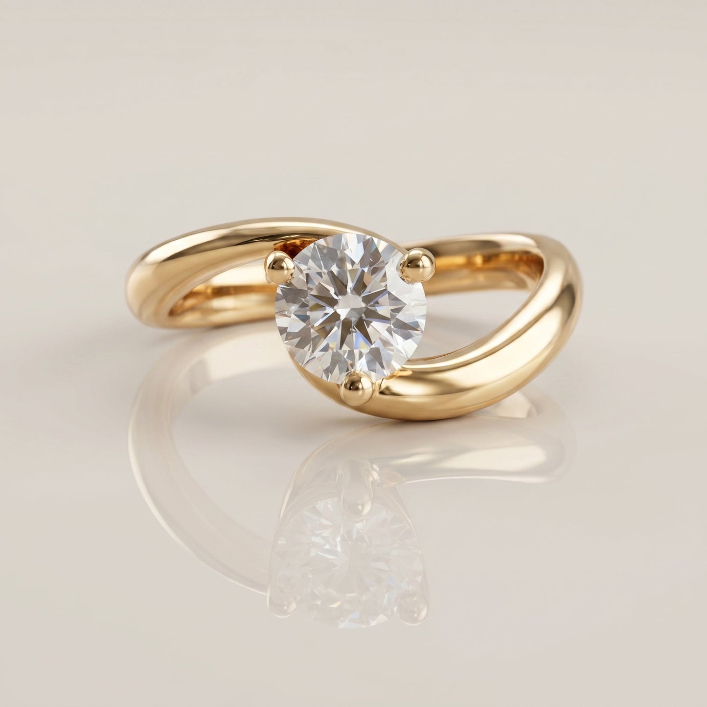 Oval Solitaire Engagement Ring – 2 CT Moissanite Diamond
