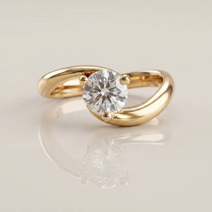 Oval Solitaire Engagement Ring – 2 CT Moissanite Diamond