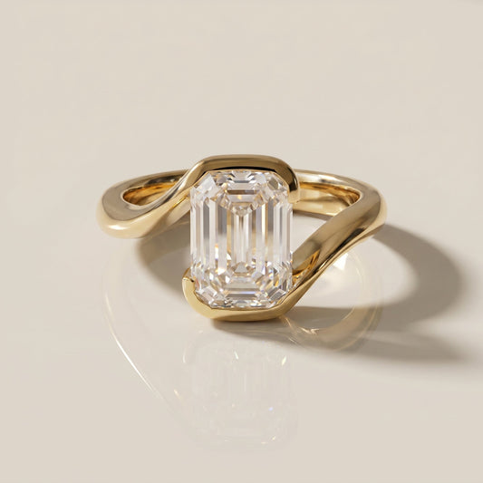 Oval Solitaire Engagement Ring – 2 CT Moissanite Diamond