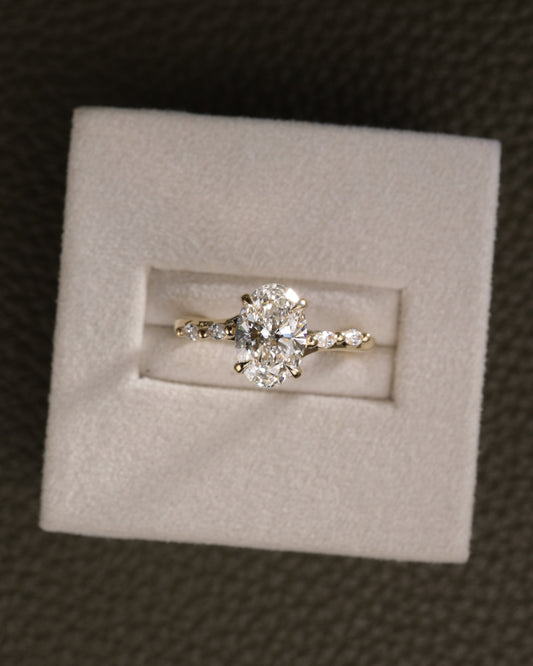 2 CT Asscher Lab Grown Diamond Solitaire Engagement Ring