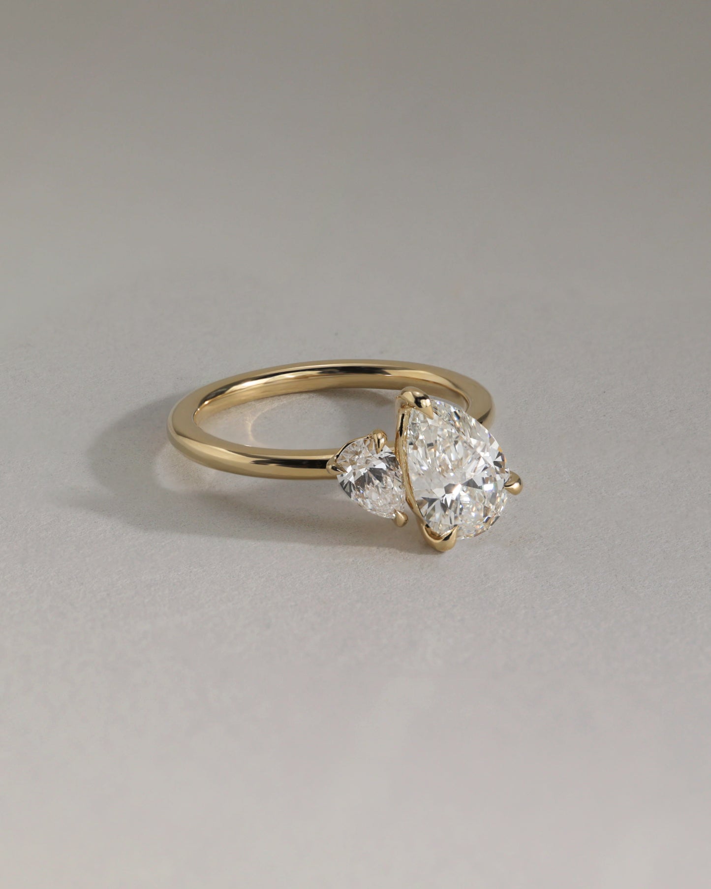 2.8 CT Pear Toi Et Moi Moissanite Diamond Engagement Ring