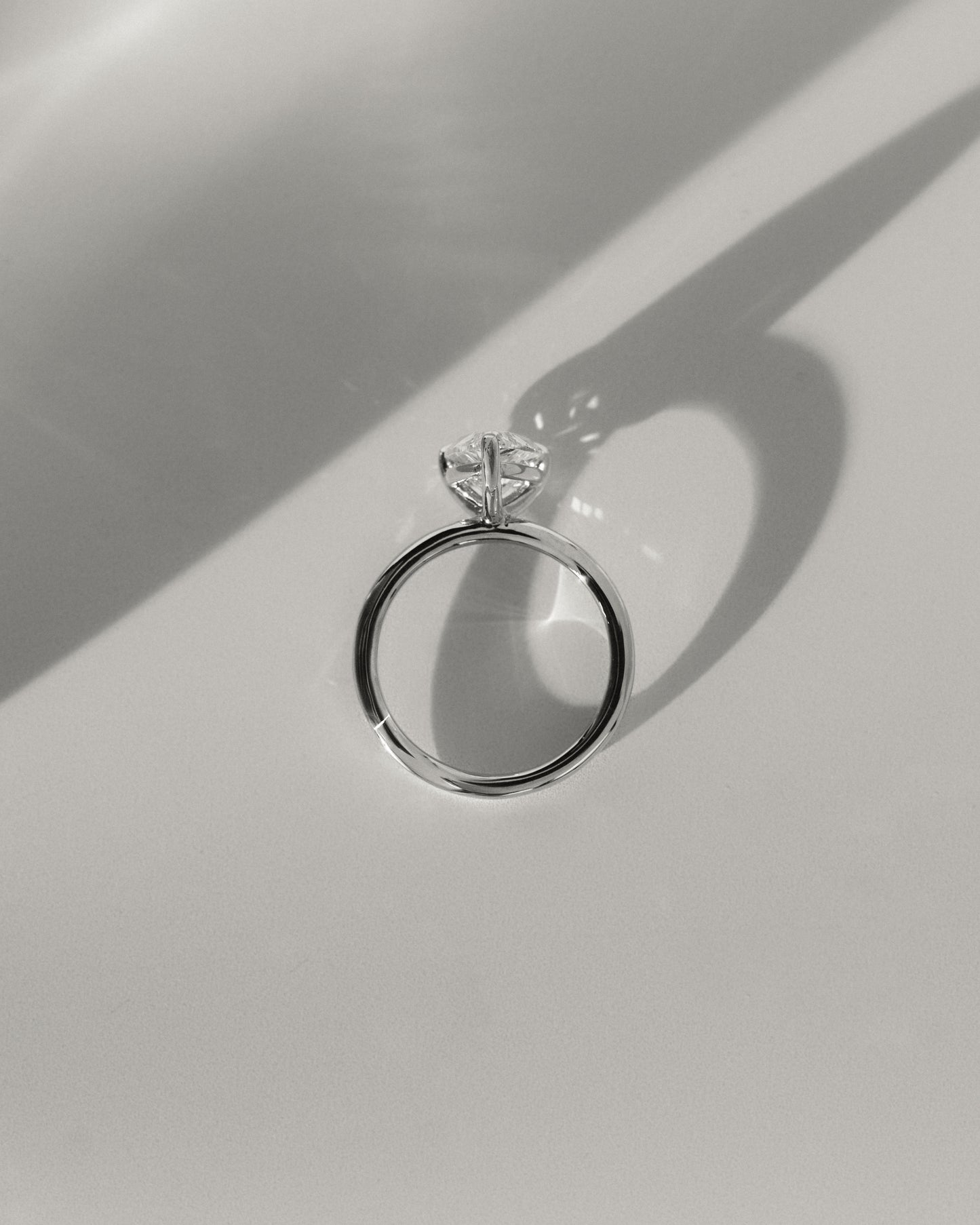 2.0 CT Pear Solitaire Moissanite Diamond Engagement Ring