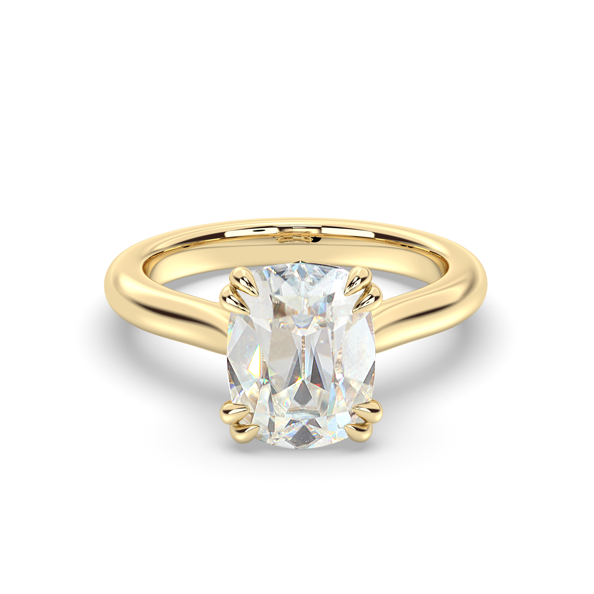 Marquise Shaped Three Stone Lab Grown Diamond Engagement Ring