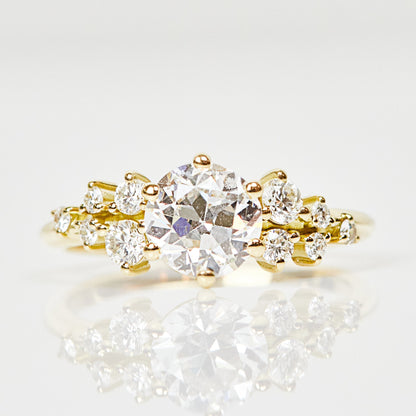 Marquise Shaped Three Stone Lab Grown Diamond Engagement Ring