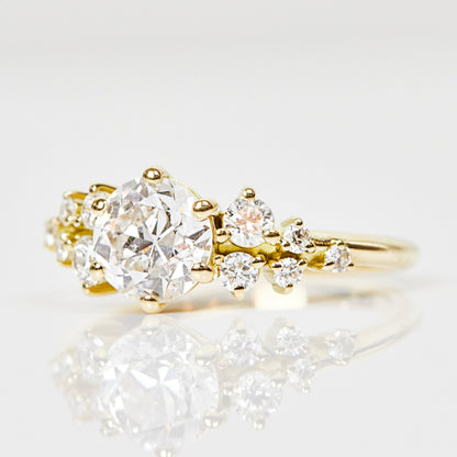 Marquise Shaped Three Stone Lab Grown Diamond Engagement Ring