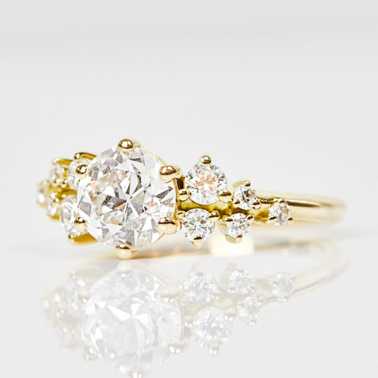 Marquise Shaped Three Stone Lab Grown Diamond Engagement Ring