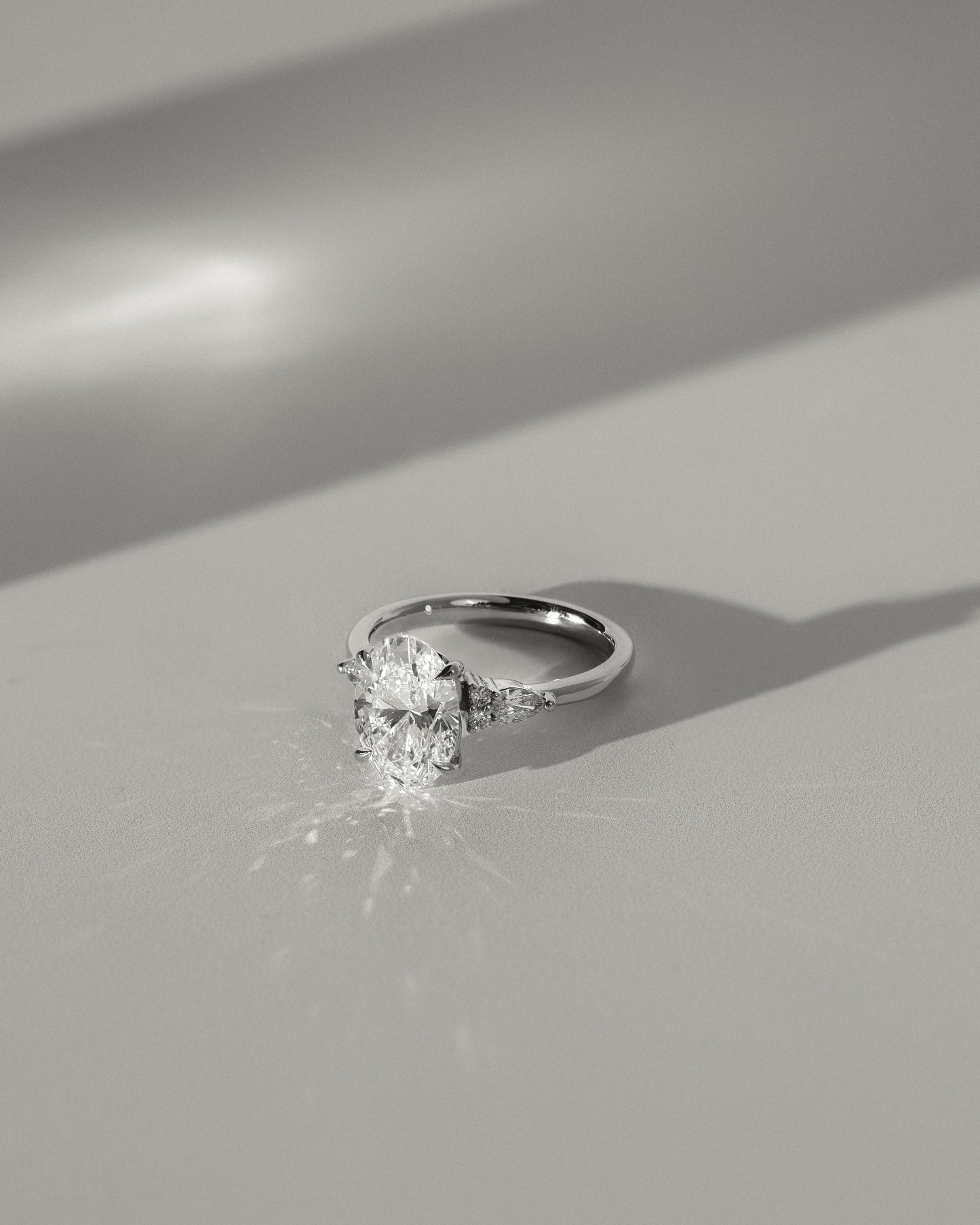 2 CT Oval Cut Cluster Moissanite Diamond Engagement Ring