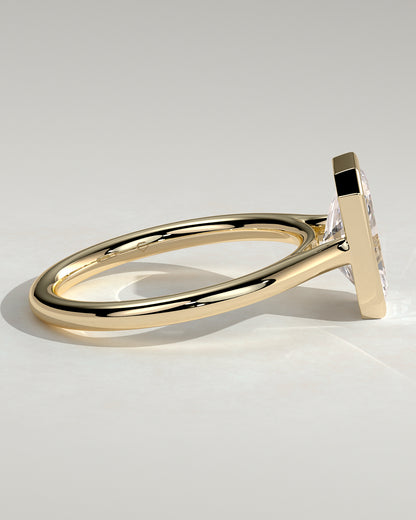 2.0 CT Radiant Cathedral & Bezel Moissanite Diamond Engagement Ring