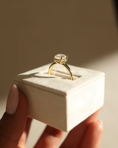 2 CT Asscher Cut Solitaire Moissanite Diamond Engagement Ring