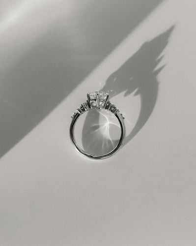 2.0 CT Round Cluster Moissanite Engagement Ring