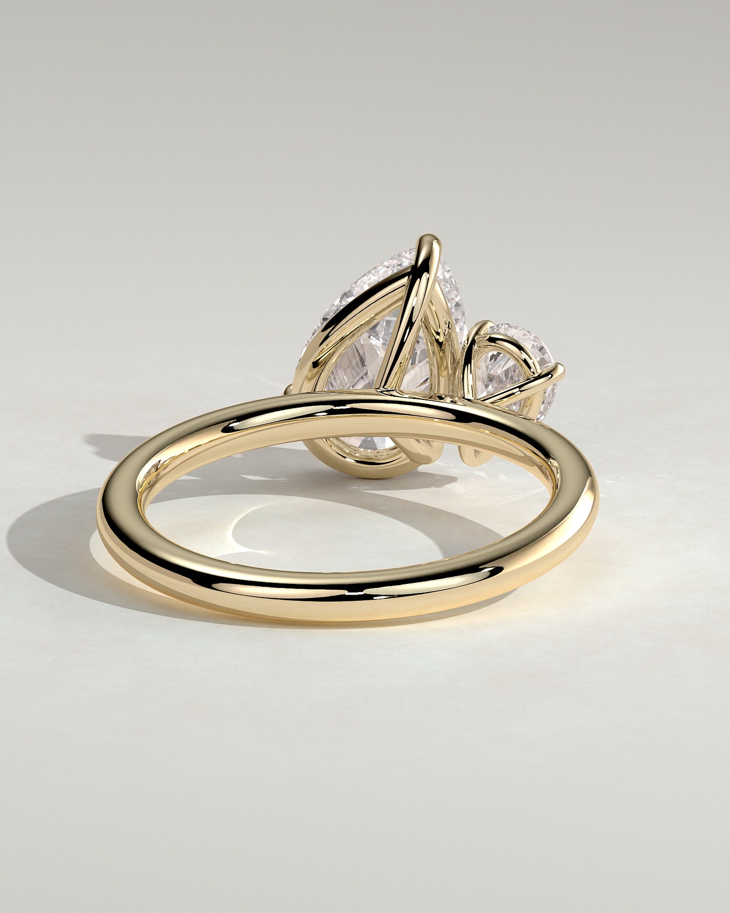 2.8 CT Pear Toi Et Moi Moissanite Diamond Engagement Ring