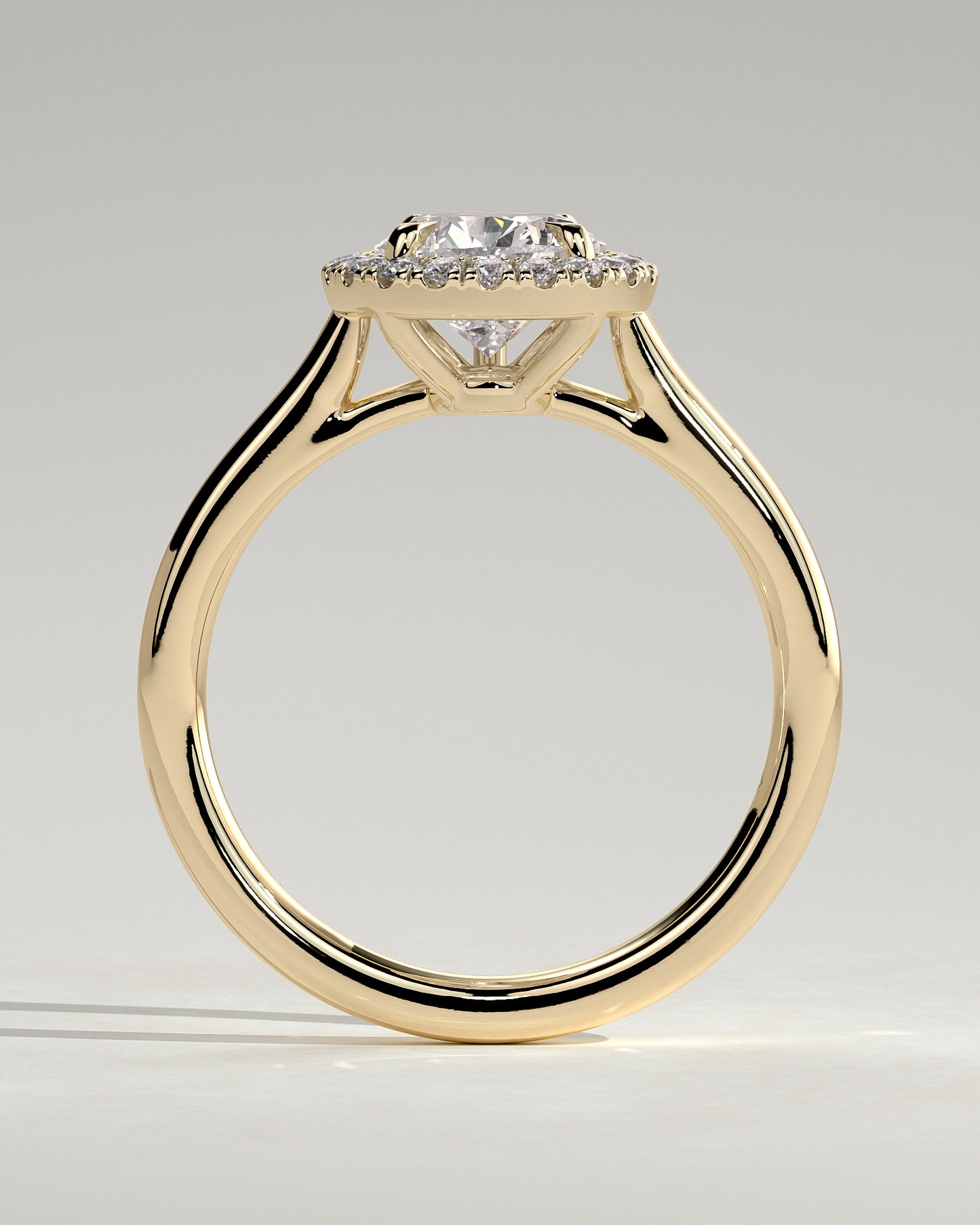 2 CT Pear Cut Halo Moissanite Diamond Engagement Ring