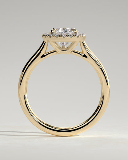 2 CT Pear Cut Halo Moissanite Diamond Engagement Ring
