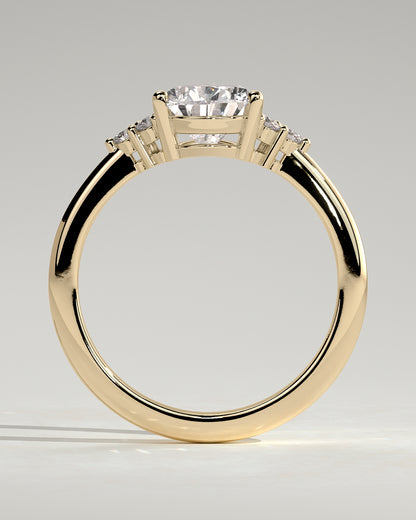 2.0 CT Pear Cluster Moissanite Engagement Ring