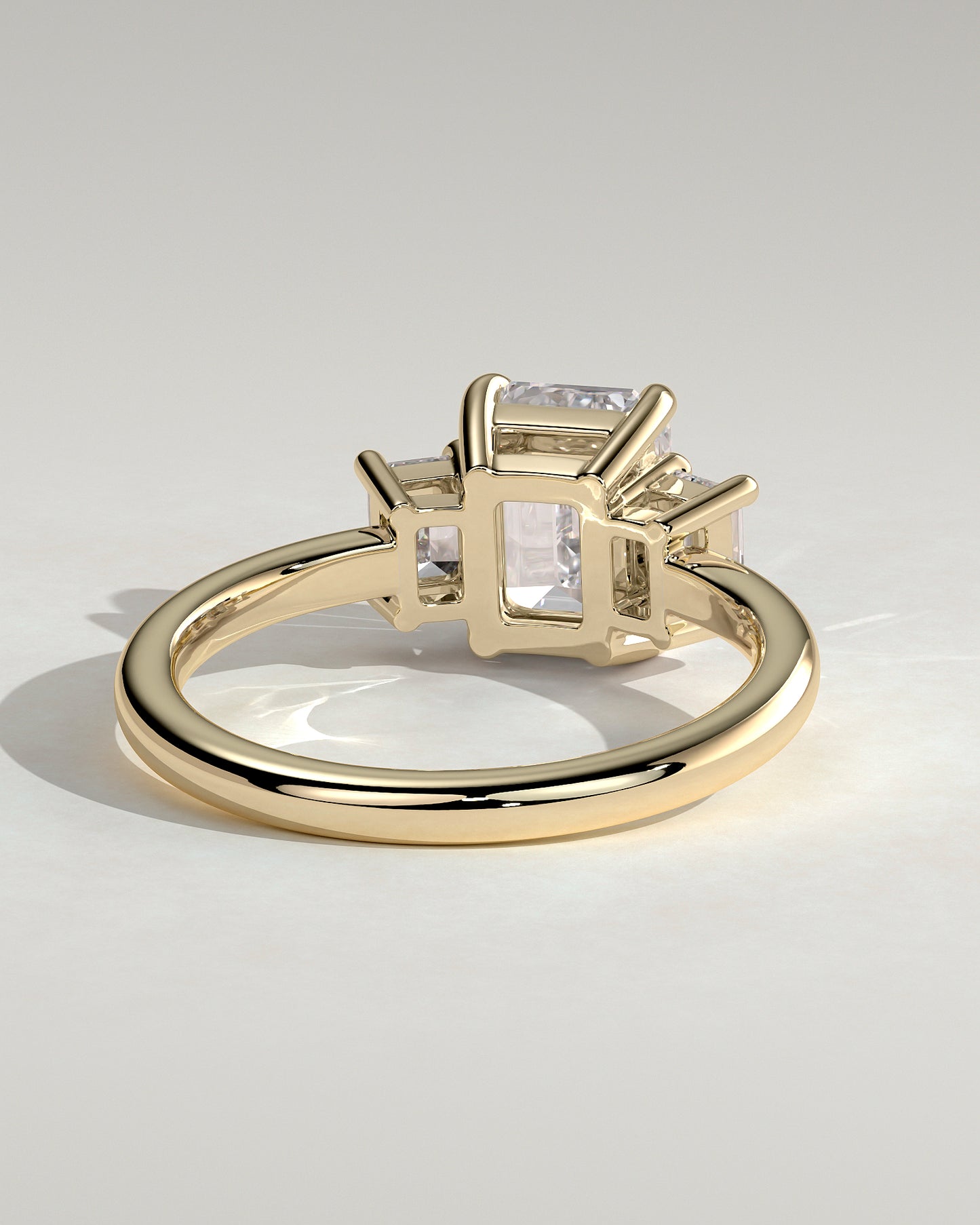 2 CT Emerald Cut Three Stones Moissanite Diamond Engagement Ring