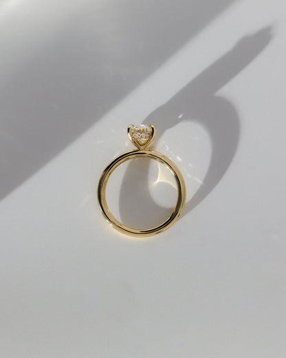 2.0 CT Oval Hidden Halo Moissanite Engagement Ring