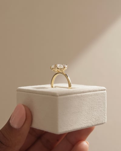 3.0 CT Oval & Pear Cut Toi Et Moi Moissanite Diamond Engagement Ring