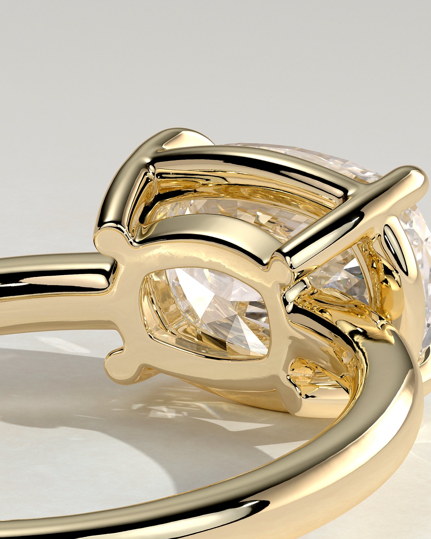 2 CT Elongated Cushion Bezel & Solitaire Moissanite Engagement Ring